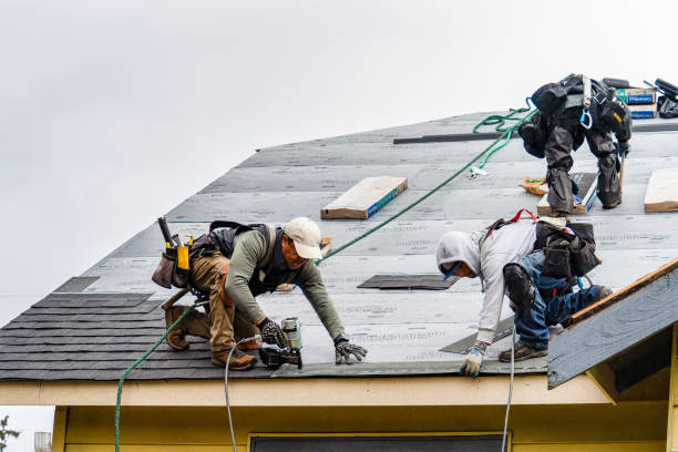 Professional Roofing technician working in Bolinas, CA